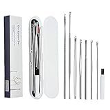 Nettoyeur D'oreille, 8 Pcs Cuillère à Oreille en Acier