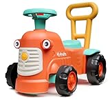 FALK - Porteur Vintage Tracteur Kubota avec Barre Ergonomique