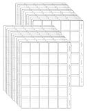 QWORK® 24 Feuilles Pochette Pieces de Monnaie 9 Trous