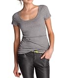 edc by ESPRIT - T-Shirt - Manches 1/2 - Femme - Gris