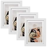 EXYGLO Cadre Photo 13x18 cm Lot de 4 avec Passe-Partout