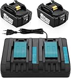 XNJTG 2X 18V 5.0Ah Batterie de Rechange pour Makita