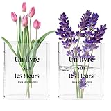 SPEACOUR 2 PCS Vase Livre Acrylique Transparent, Vase