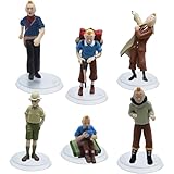 Tin-Tin 6pcs Figurines Dessin Animé Set, Cupcake Jouet