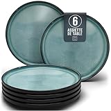 Assiettes Service de Table: Ensemble de 6 grandes assiettes