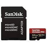 SanDisk 64GB Extreme PRO microSDXC Carte Mémoire +