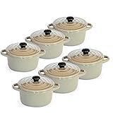 Hobby Concept 6 Mini Cocottes Céramique avec Double