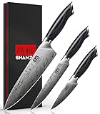 SHAN ZU Set Couteaux Cuisine en Acier Poudré, Ensemble