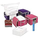 VOUNOT Lot de 4 Housse de rangement sous vide Grande