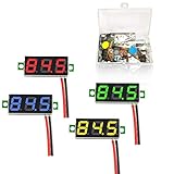 YIXISI 4pcs Mini Voltmètre Numérique, 0.28 Pouce Deux