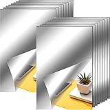 16 Pièces Carreaux Miroir Autocollants,(10 X 15 cm)