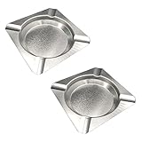 2 Cendriers inoxydables | Lot de Cendriers de Table
