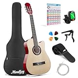 Guitare acoustique Moukey 38" pour débutants, enfants,