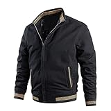 Blouson Homme Mi Saison Militaire Veste Col Montant