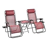 Amazon Basics Lot de 2 Fauteuils Relax Pliants avec