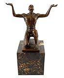Sculpture en bronze – Adonis – Signée – Milo – Art