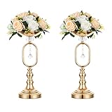 NUPTIO 2 Pièces Vase À Fleurs en Métal pour la Réception