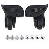 Shanoer 1 paire de roues de valise Noir 9,1 x 10,7
