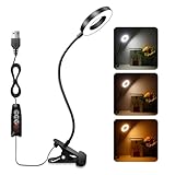 Akynite USB Lampe de Bureau Noire à Pince, 48 LED,