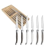 Lou laguiole Tradition - Coffret 6 couteaux steak Mixés,
