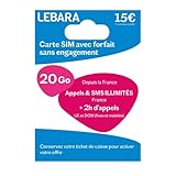 Lebara Carte Sim + appels et SMS illimités France +
