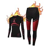 NOOYME sous Vetement Thermique Femme Fonctionnel Ensemble