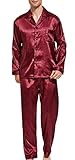 Ensemble Pyjama pour Homme en Satin à Manches Longues,