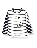 IKKS Junior Tee-Shirt Blanc cassé rayé Manches Longues,