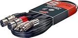 Stagg STC3CMXF Câble audio RCAM-XLRF 3 m Noir
