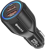 Hoppac Chargeur de Voiture USB, 2 Ports Chargeur de