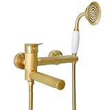 NIUKOMY Retro Robinet de Baignoire Mural avec Douchette