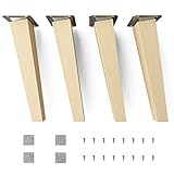 Sossai Pieds de Meuble en Bois de hêtre Naturel Non