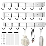 HWSWSH 3 Pcs Barre de Cuisine 6 Crochets en Aluminium,