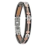 Jourdan Bracelet homme Priam acier tricolore