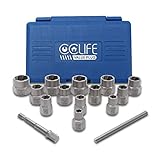 CCLIFE 15pcs Coffret douille extracteurs de boulons