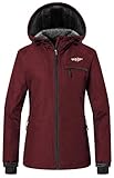 Wantdo Femme Blouson de Ski Imperméable Hiver Veste