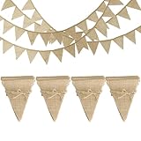 4 Pcs Guirlande Fanions Tissus pour Fanion Guinguette