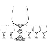DIAMANTE Claudia Lot de 6 verres à vin rouge en cristal