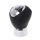 Pommeau de levier de vitesse en cuir noir/chrome 6