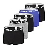 UMBRO Boxer Homme 100% Coton, Calecon Homme, Respirant,