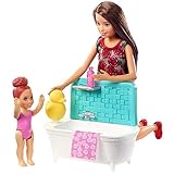 Barbie Famille Coffret Heure du Bain poupée Skipper