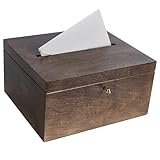 Creative Deco Boite en Bois pour Enveloppes Marron