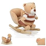 Moni Peluche Animal à Bascule Ours Brun WJ-635, Manches