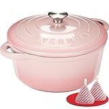 Overmont Cocotte en Fonte Émaillée - Ø26 cm Casserole