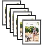 Ditwis Cadre Photo 13x18 Noir avec Carton, Lot de 6,