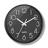 JIZZU 8 Pouces Horloge Murale, Pendules Murales Silencieuse,