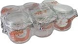 Le Parfait - Lot de 6 Terrines en Verre de 125 Grammes