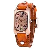 LYEVA Montre Quartz Pierre Vintage pour Femme, Bracelet