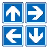 Acuxiaza 4 Pièces Panneau De Flèche En Aluminium 15x15
