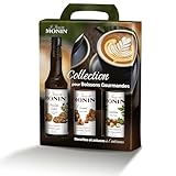 MONIN - Coffret Sirop MONIN Pour Café Saveurs Noisette/Caramel/Chocolat